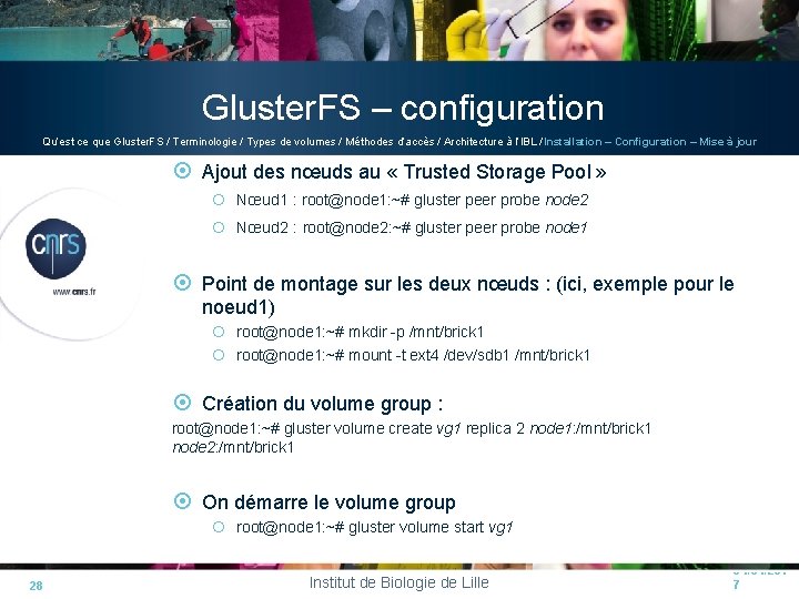 Gluster. FS – configuration Qu’est ce que Gluster. FS / Terminologie / Types de Gluster. FS – configuration Qu’est ce que Gluster. FS / Terminologie / Types de