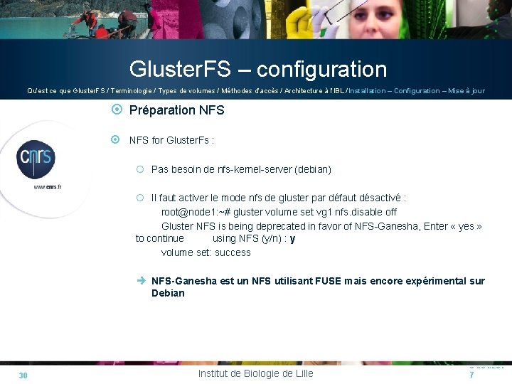 Gluster. FS – configuration Qu’est ce que Gluster. FS / Terminologie / Types de Gluster. FS – configuration Qu’est ce que Gluster. FS / Terminologie / Types de