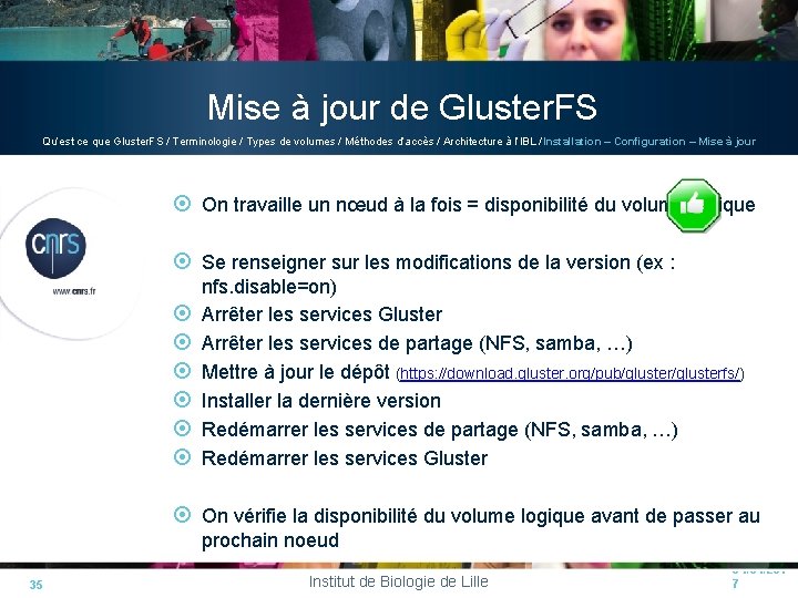 Mise à jour de Gluster. FS Qu’est ce que Gluster. FS / Terminologie / Mise à jour de Gluster. FS Qu’est ce que Gluster. FS / Terminologie /