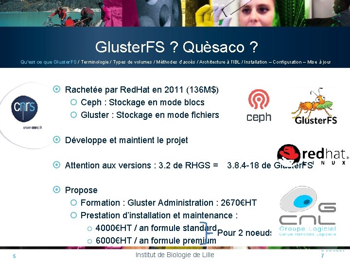 Gluster. FS ? Quèsaco ? Qu’est ce que Gluster. FS / Terminologie / Types Gluster. FS ? Quèsaco ? Qu’est ce que Gluster. FS / Terminologie / Types