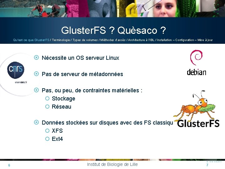 Gluster. FS ? Quèsaco ? Qu’est ce que Gluster. FS / Terminologie / Types Gluster. FS ? Quèsaco ? Qu’est ce que Gluster. FS / Terminologie / Types