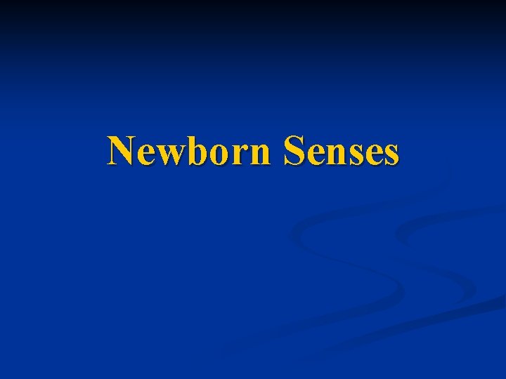 Newborn Senses 