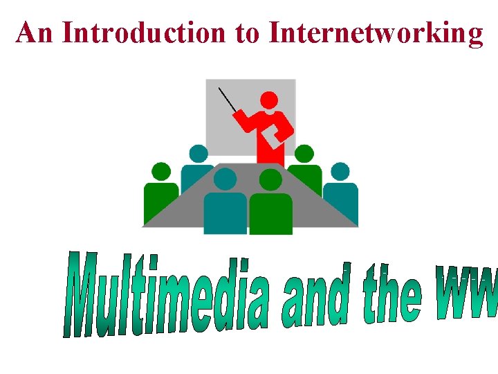 An Introduction to Internetworking What is Multimedia What