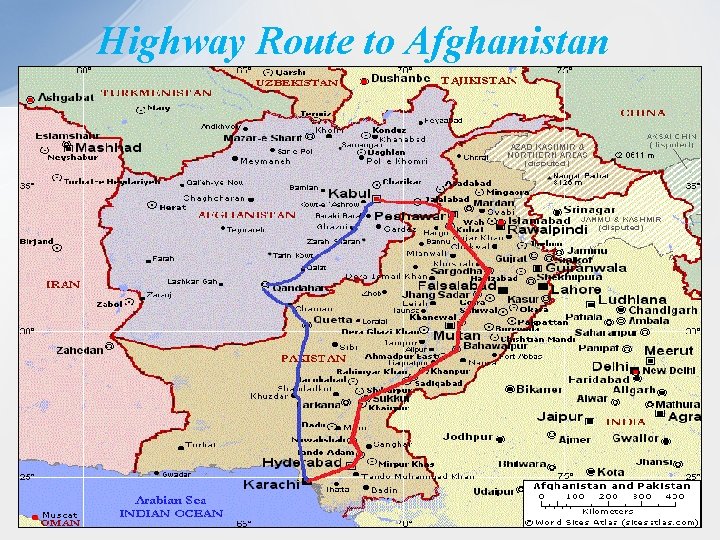 Highway Route to Afghanistan 