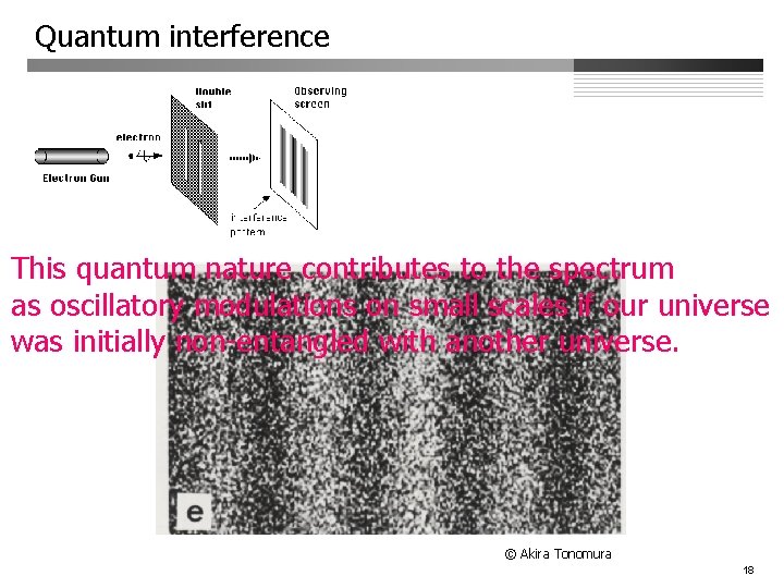 Quantum interference This quantum nature contributes to the spectrum as oscillatory modulations on small