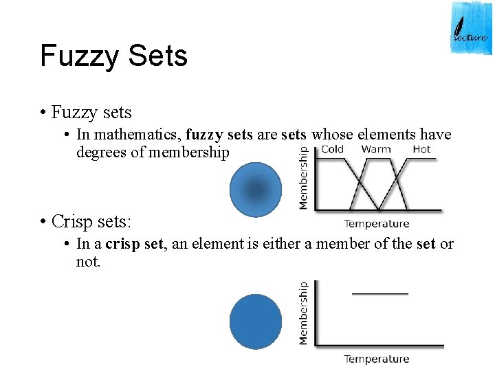Fuzzy Sets • Fuzzy sets • In mathematics, fuzzy sets are sets whose elements