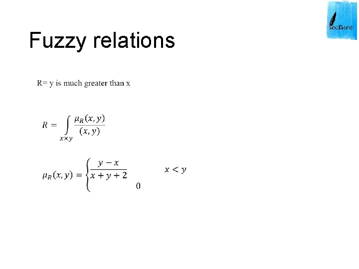 Fuzzy relations 
