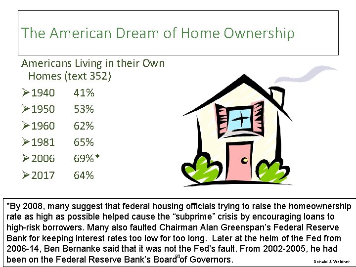 The American Dream of Home Ownership Americans Living in their Own Homes (text 352)