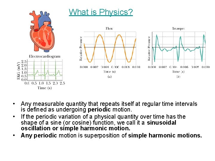 What is Physics? • Any measurable quantity that repeats itself at regular time intervals