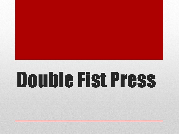 Double Fist Press 