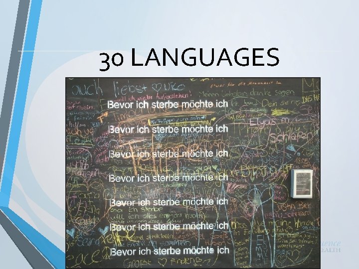 30 LANGUAGES 