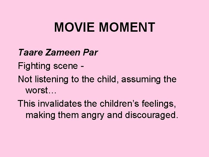 MOVIE MOMENT Taare Zameen Par Fighting scene Not listening to the child, assuming the