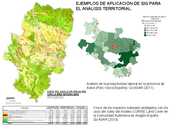 EJEMPLOS DE APLICACIÓN DE SIG PARA EL ANÁLISIS TERRITORIAL. Análisis de la productividad laboral
