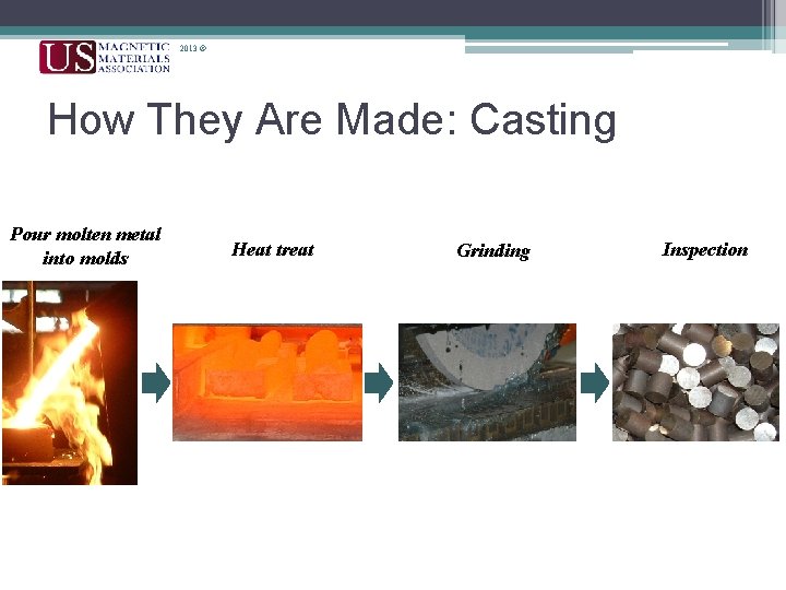 2013 © How They Are Made: Casting Pour molten metal into molds Heat treat