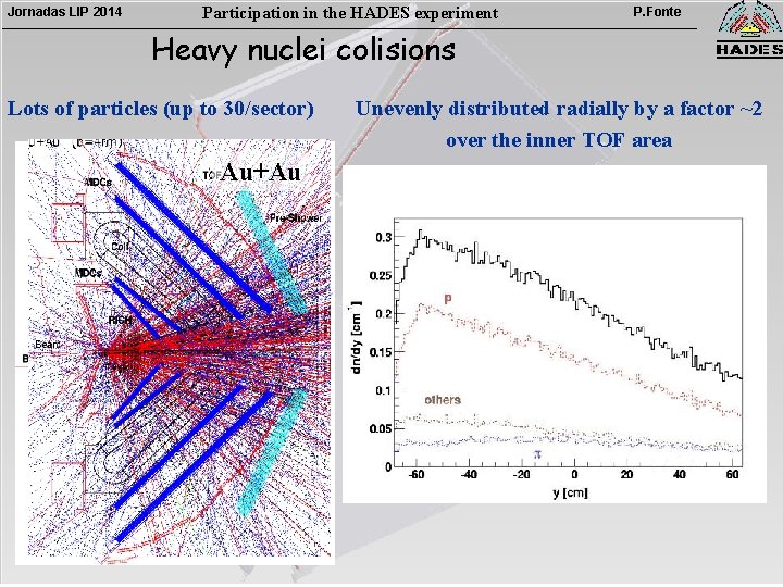 Jornadas LIP 2014 Participation in the HADES experiment P. Fonte Heavy nuclei colisions Lots