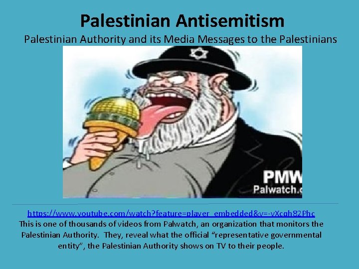 Palestinian Antisemitism Palestinian Authority and its Media Messages to the Palestinians https: //www. youtube.