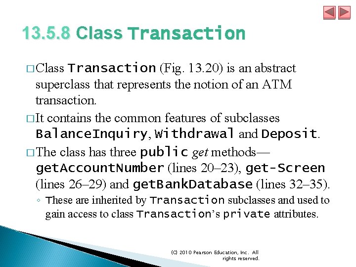 13. 5. 8 Class Transaction � Class Transaction (Fig. 13. 20) is an abstract 13. 5. 8 Class Transaction � Class Transaction (Fig. 13. 20) is an abstract