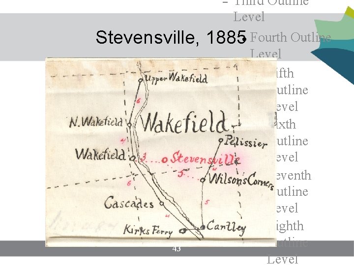 Third Outline Level Stevensville, 1885 Fourth Outline 43 Level Fifth Outline Level Sixth Third Outline Level Stevensville, 1885 Fourth Outline 43 Level Fifth Outline Level Sixth
