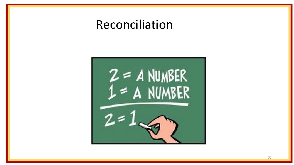 Reconciliation 32 
