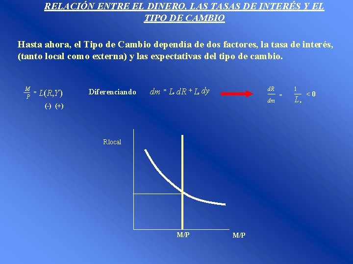 RELACIÓN ENTRE EL DINERO, LAS TASAS DE INTERÉS Y EL TIPO DE CAMBIO Hasta