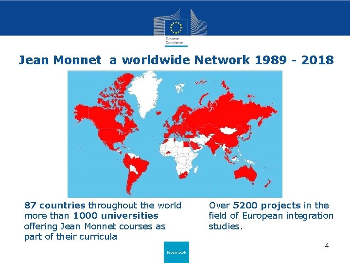 Jean Monnet a worldwide Network 1989 - 2018 87 countries throughout the world more