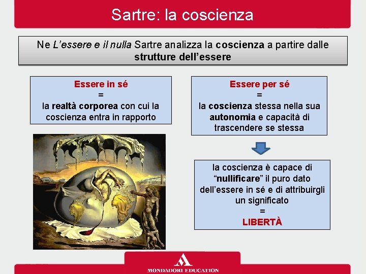 Sartre: la coscienza Ne L’essere e il nulla Sartre analizza la coscienza a partire