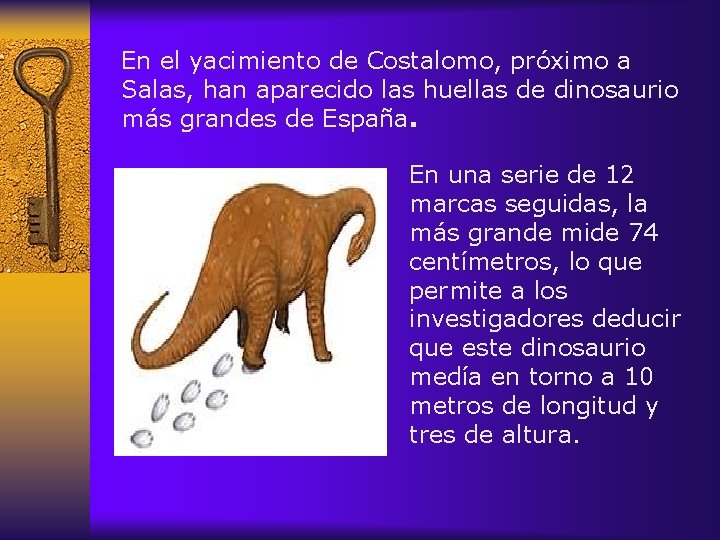 En el yacimiento de Costalomo, próximo a Salas, han aparecido las huellas de dinosaurio