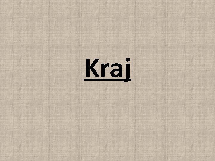 Kraj 