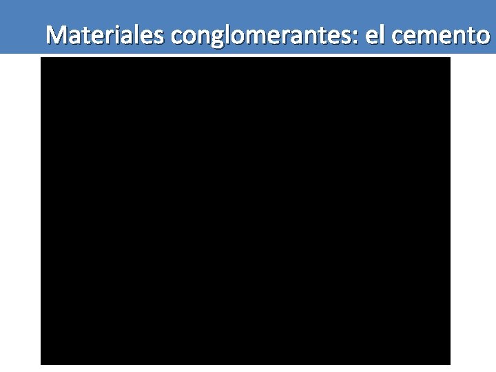 Materiales conglomerantes: el cemento 