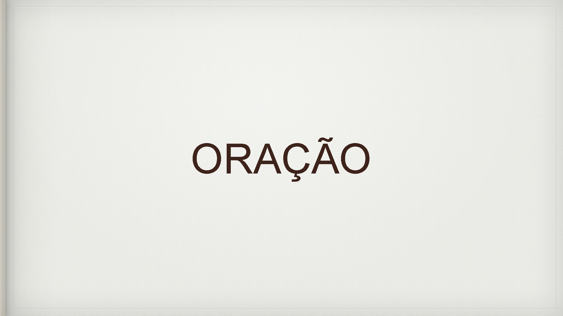 ORAÇÃO 