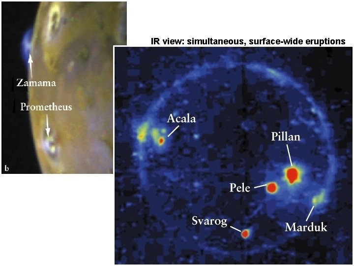 IR view: simultaneous, surface-wide eruptions 