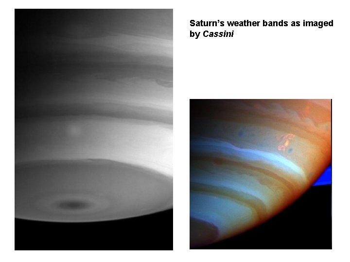 Saturn’s weather bands as imaged by Cassini 