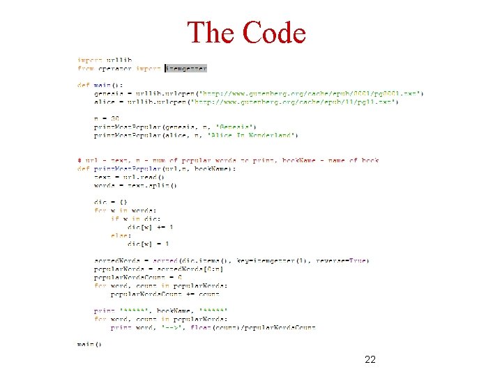 The Code 22 