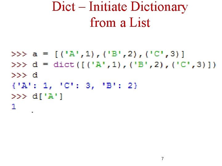 Dict – Initiate Dictionary from a List 7 