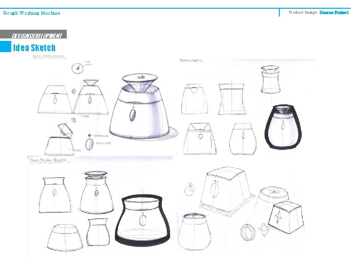 Rough Washing Machine DESIGN DEVELOPMENT Idea Sketch Product Design Degree Project 