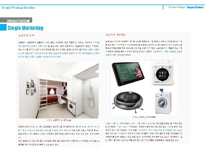 Rough Washing Machine PROJECT OUTLINE Single Marketing Product Design Degree Project 