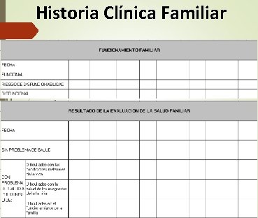 Historia Clínica Familiar Historia Clínica Familiar
