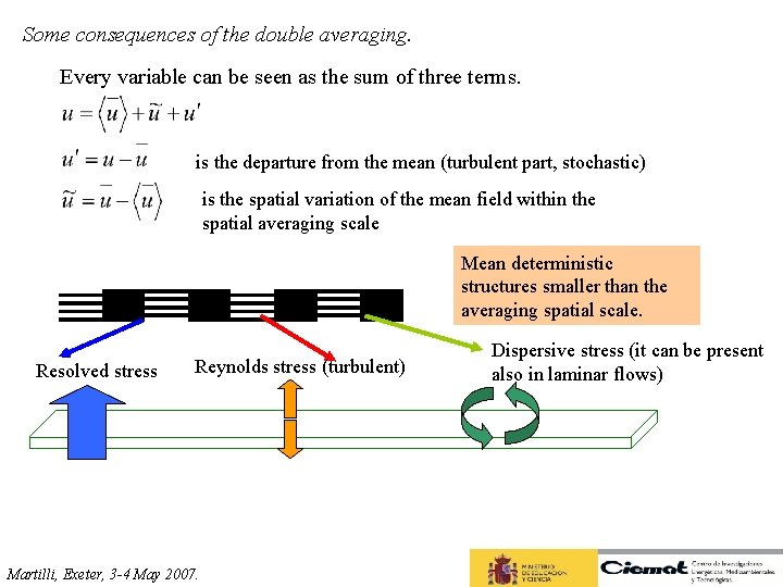 Some consequences of the double averaging. Every variable can be seen as the sum