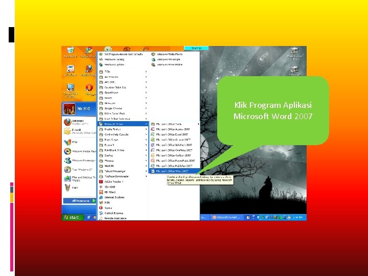 Klik Program Aplikasi Microsoft Word 2007 