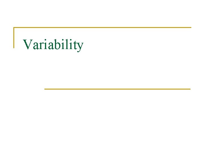 Variability 