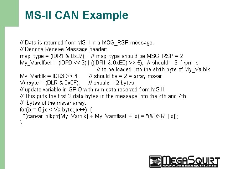 MS-II CAN Example 54 