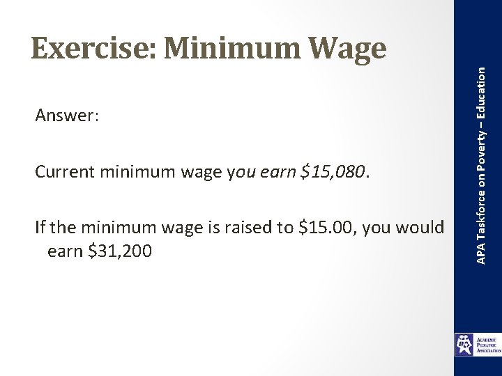 Answer: Current minimum wage you earn $15, 080. If the minimum wage is raised