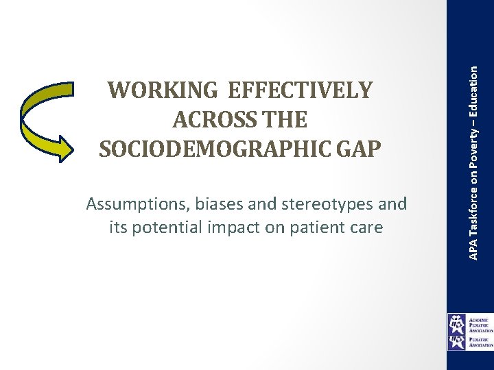 Assumptions, biases and stereotypes and its potential impact on patient care APA Taskforce on