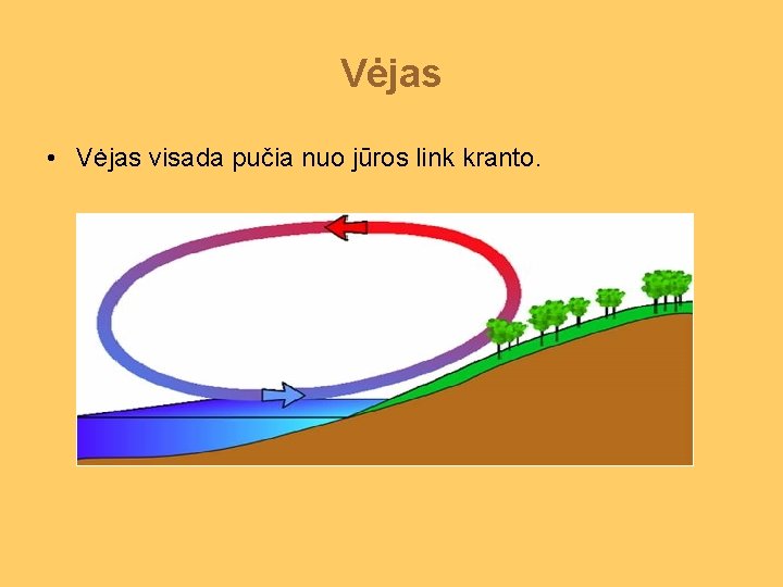 Vėjas • Vėjas visada pučia nuo jūros link kranto. 