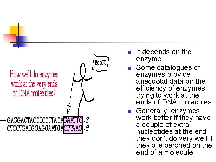 n n n It depends on the enzyme Some catalogues of enzymes provide anecdotal