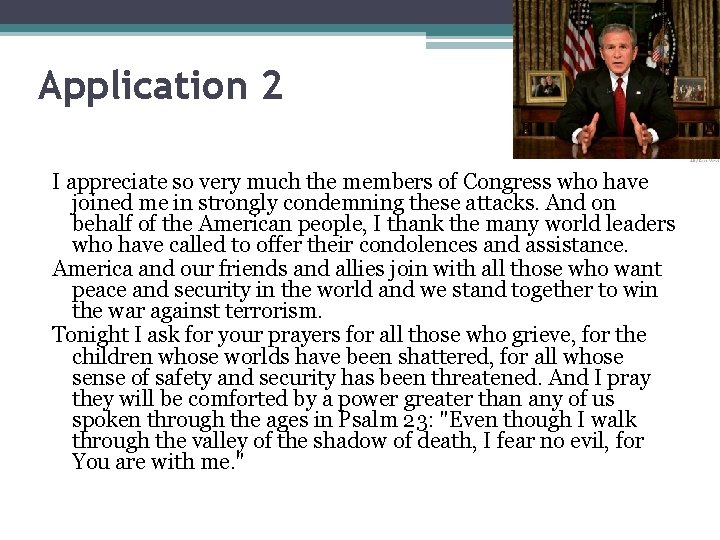 Application 2 I appreciate so very much the members of Congress who have joined