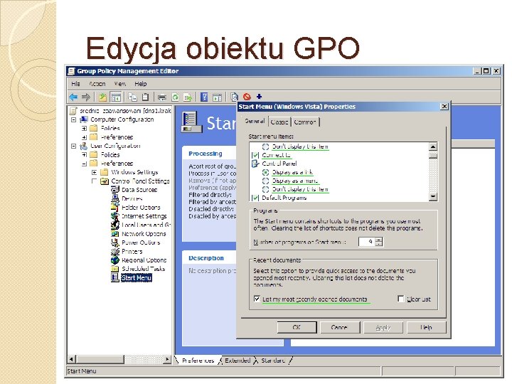 Edycja obiektu GPO 