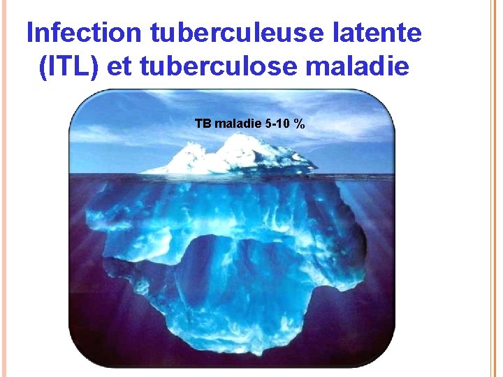 Infection tuberculeuse latente (ITL) et tuberculose maladie TB maladie 5 -10 % 