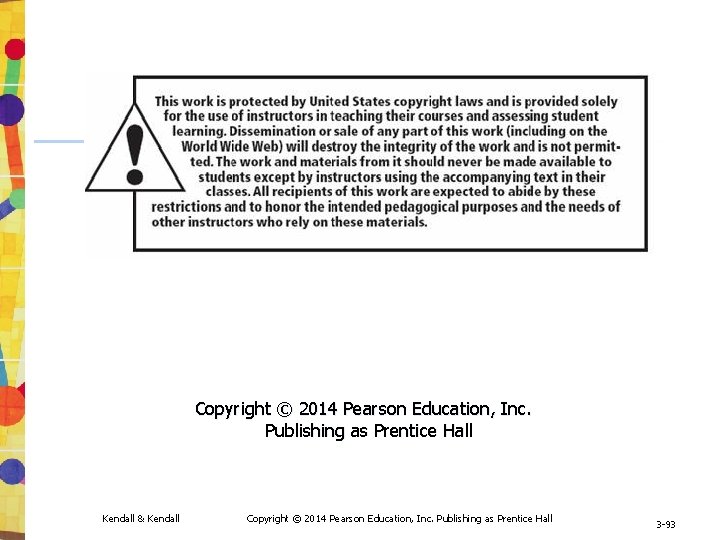 Copyright © 2014 Pearson Education, Inc. Publishing as Prentice Hall Kendall & Kendall Copyright Copyright © 2014 Pearson Education, Inc. Publishing as Prentice Hall Kendall & Kendall Copyright