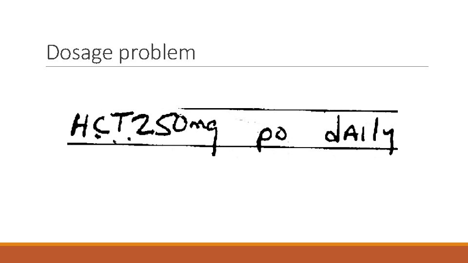 Dosage problem 
